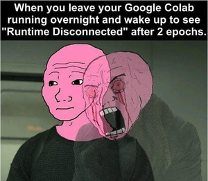 Colab disconnect meme